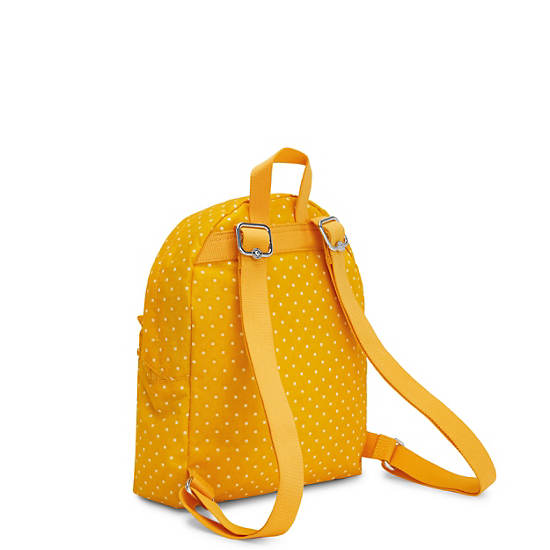 Kipling Reposa Printed Backpacks Soft Dot Yellow | CA 1607EB